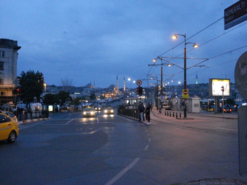 Taxis on City Street