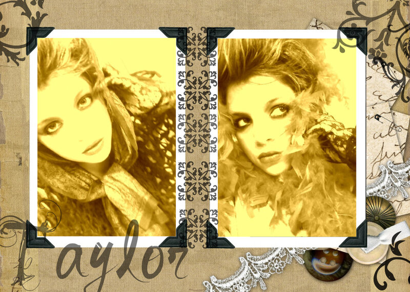 Taylor collage with vintage photos