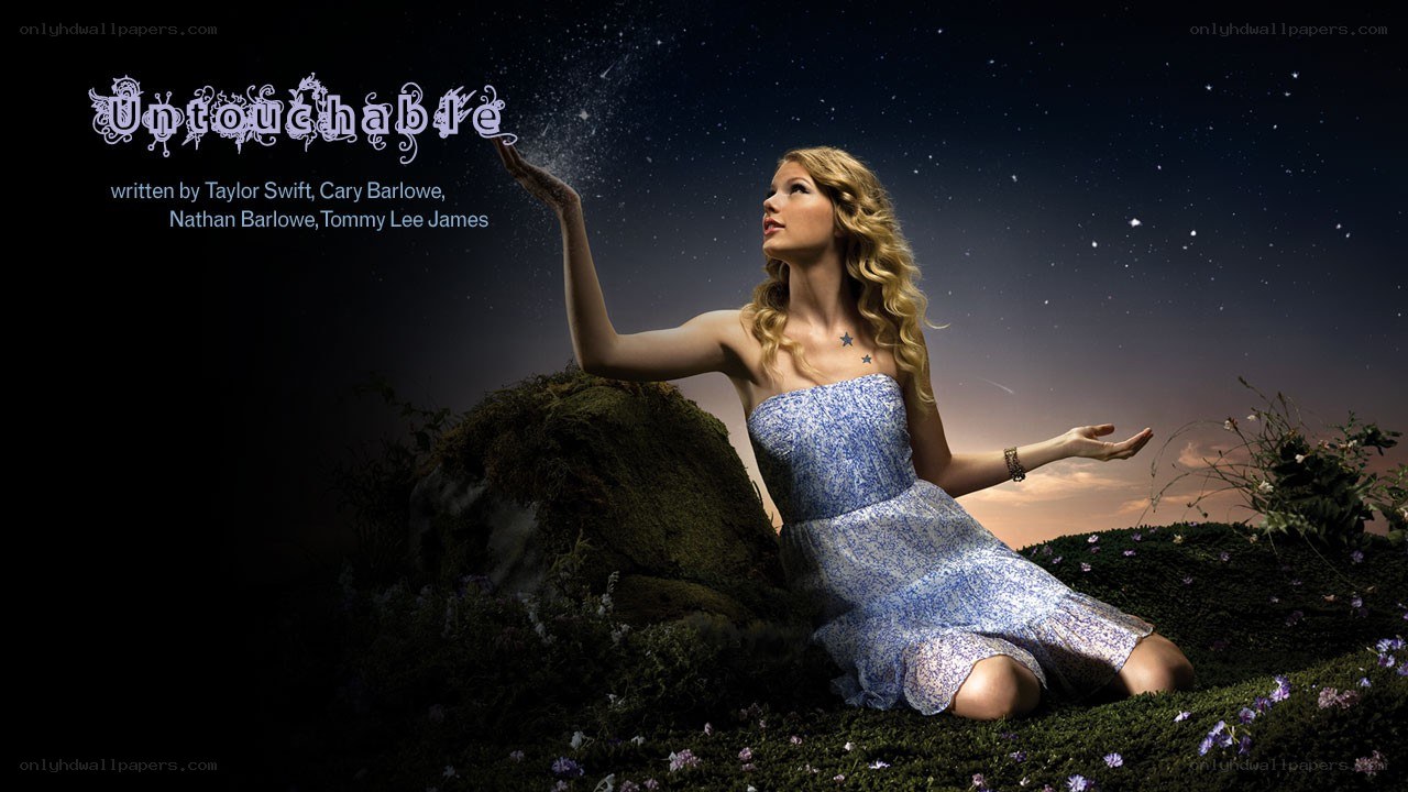 Taylor Swift in a starry field