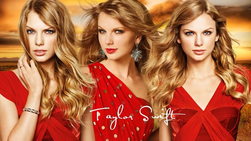 Taylor Swift in red dress