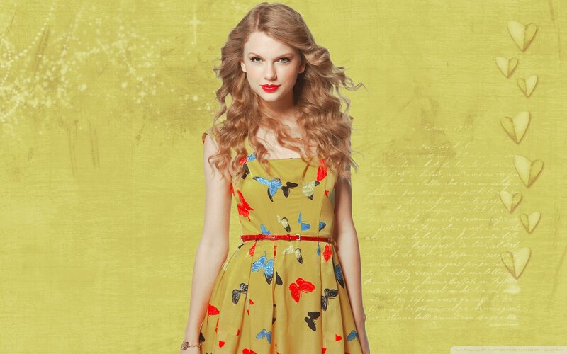 Taylor Swift in yellow dress