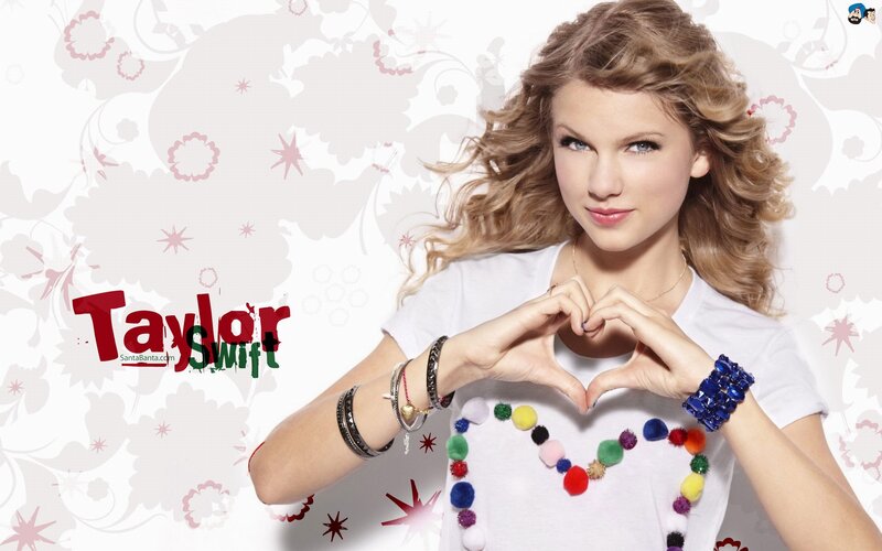 Taylor Swift making a heart shape