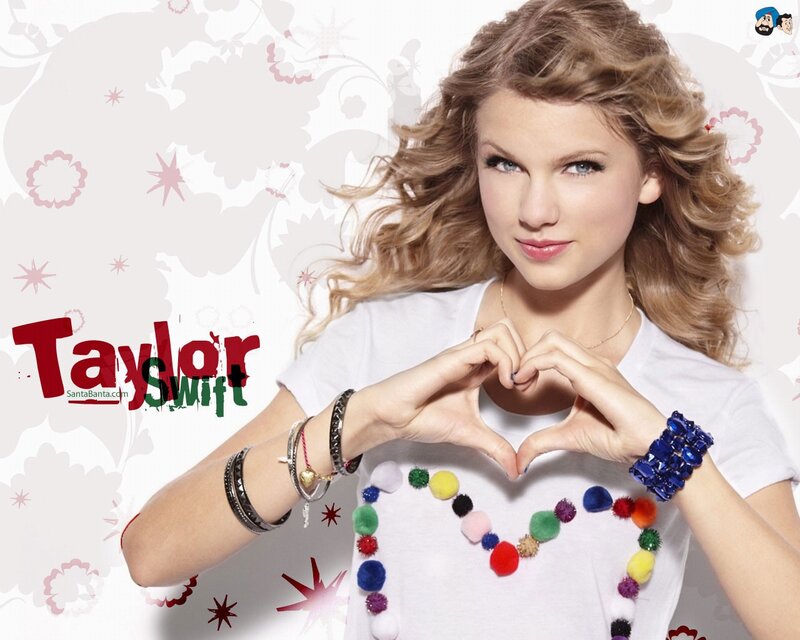 Taylor Swift making a heart