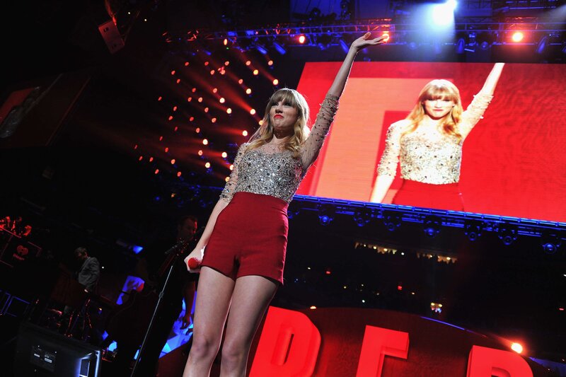 Taylor Swift on stage at concert
