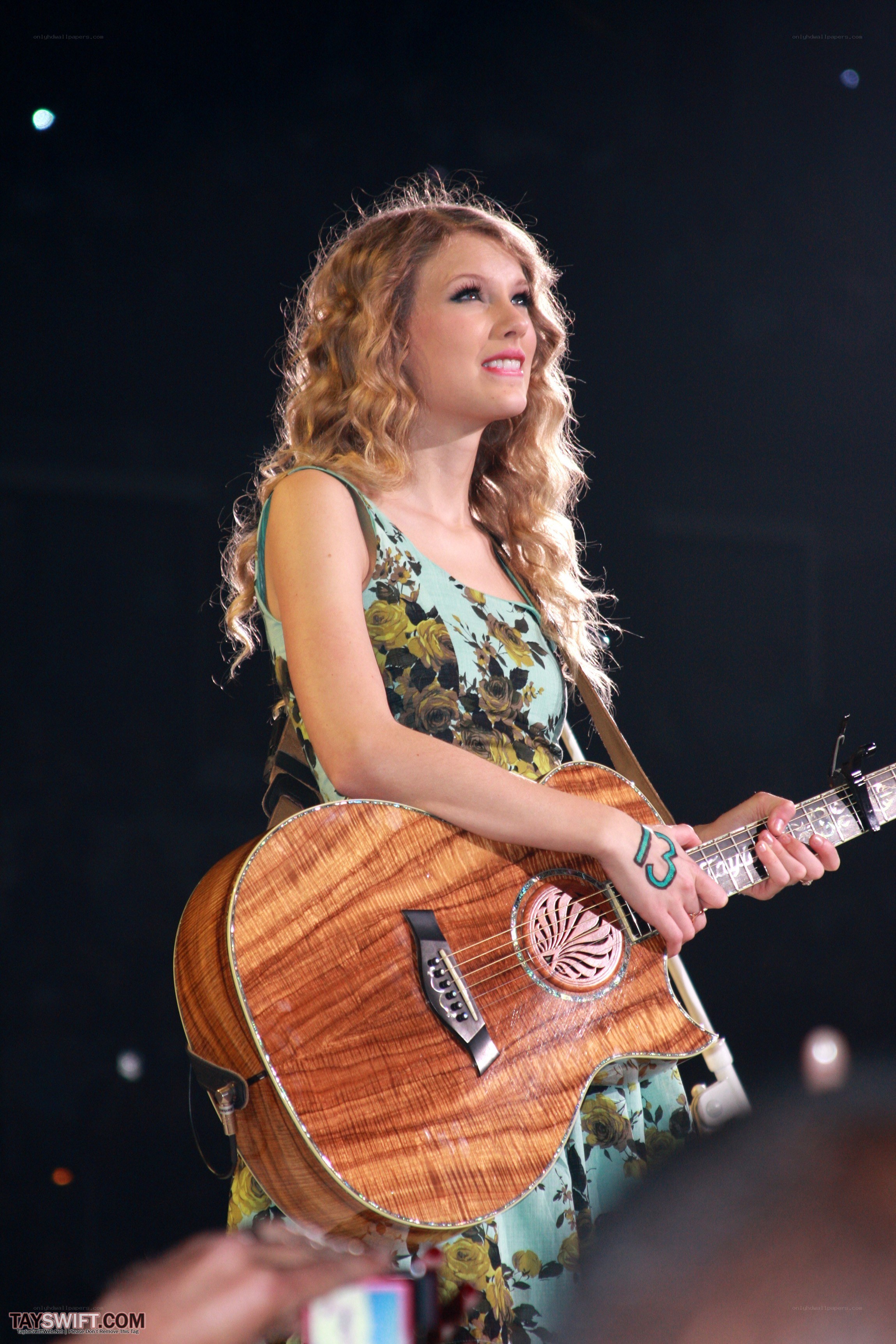 Taylor Swift performing on stage