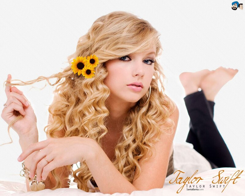 Taylor Swift with sunflowers