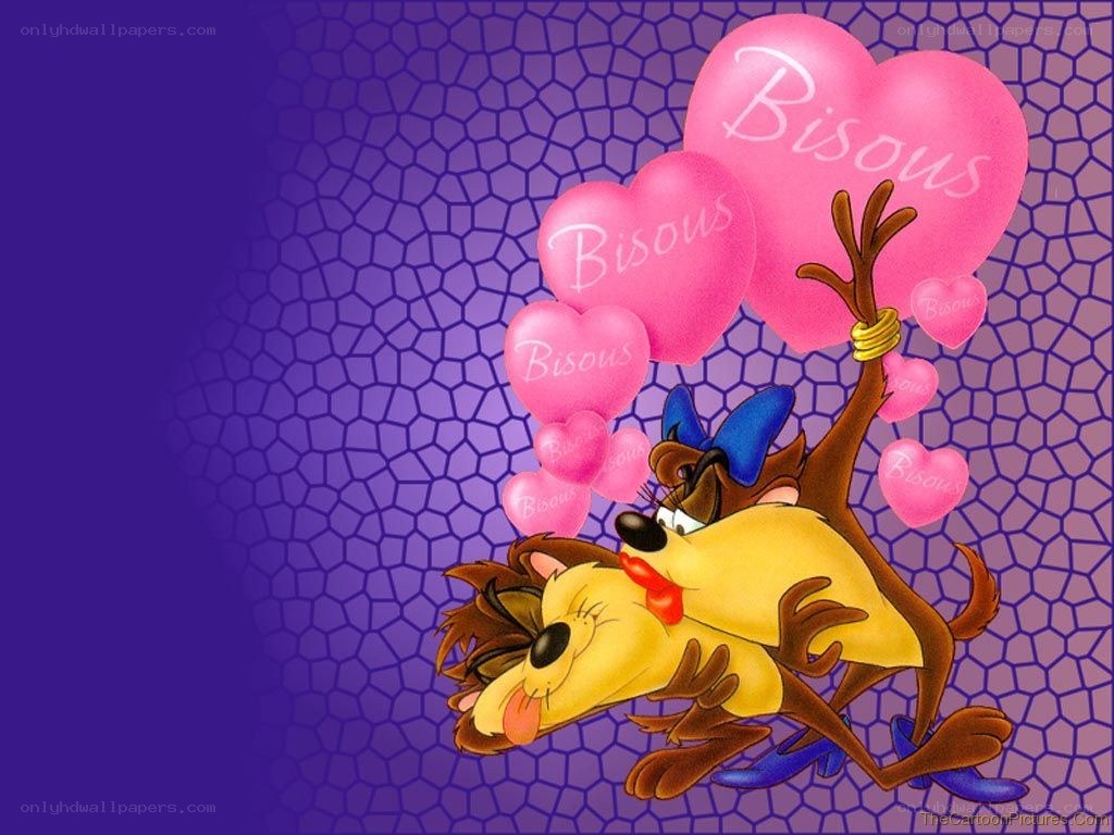 Taz and the pink hearts