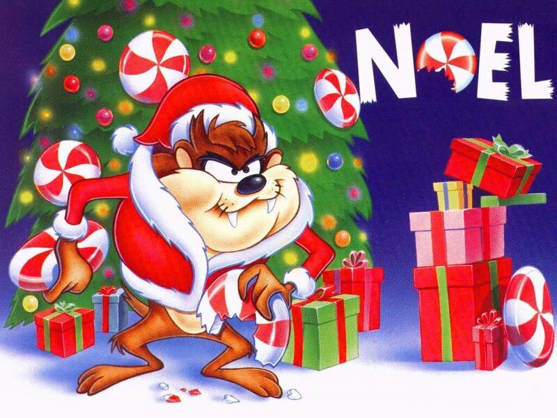 Taz in Santa outfit
