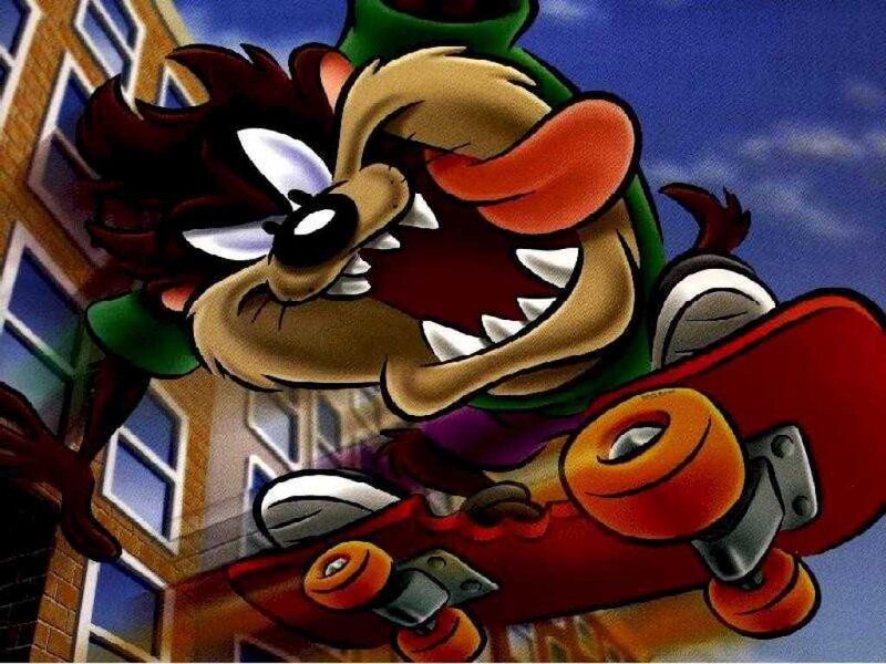 Taz on a Skateboard