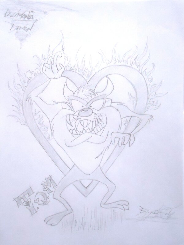 Taz the Tasmanian Devil drawing