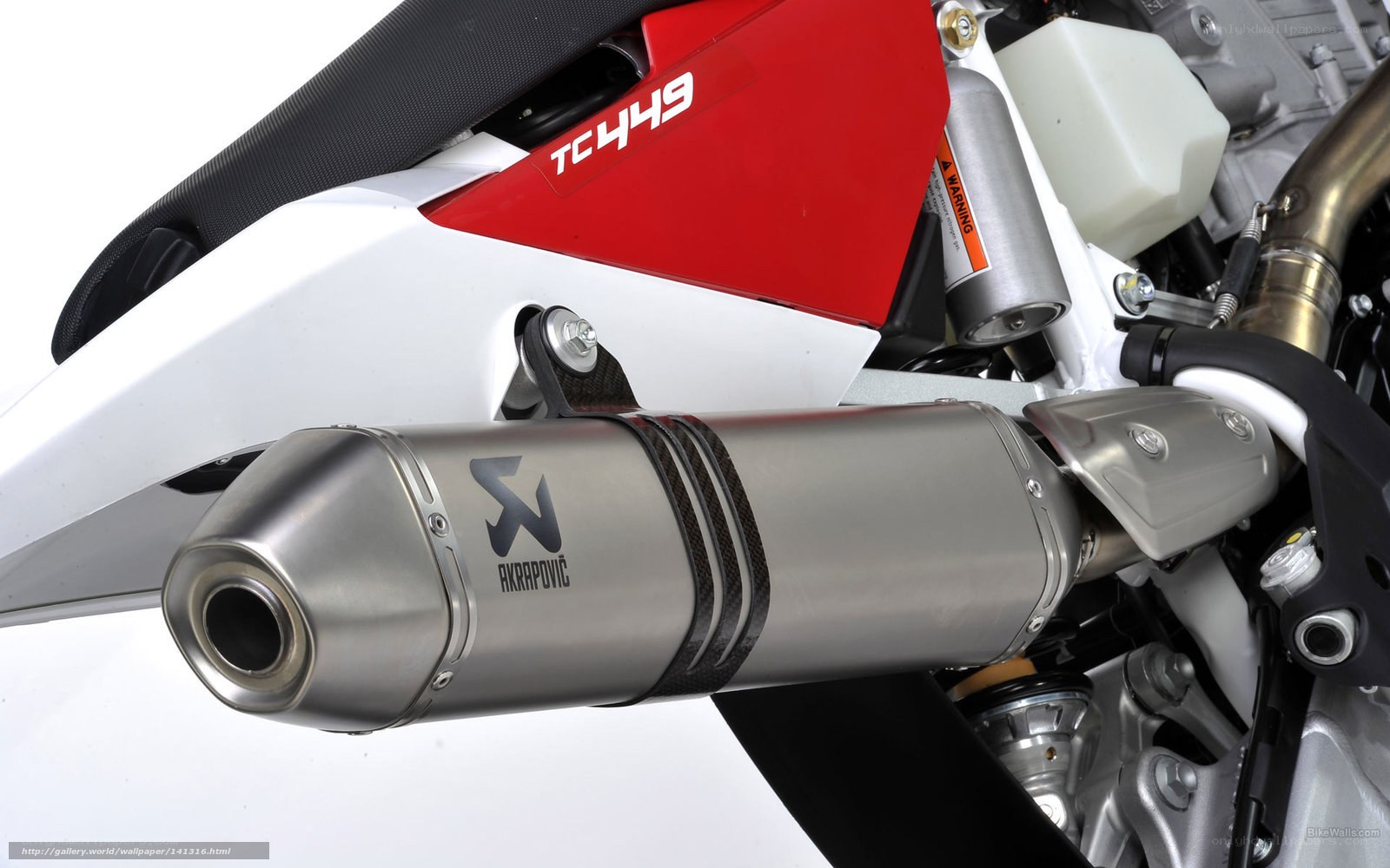 TC449 motorcycle exhaust