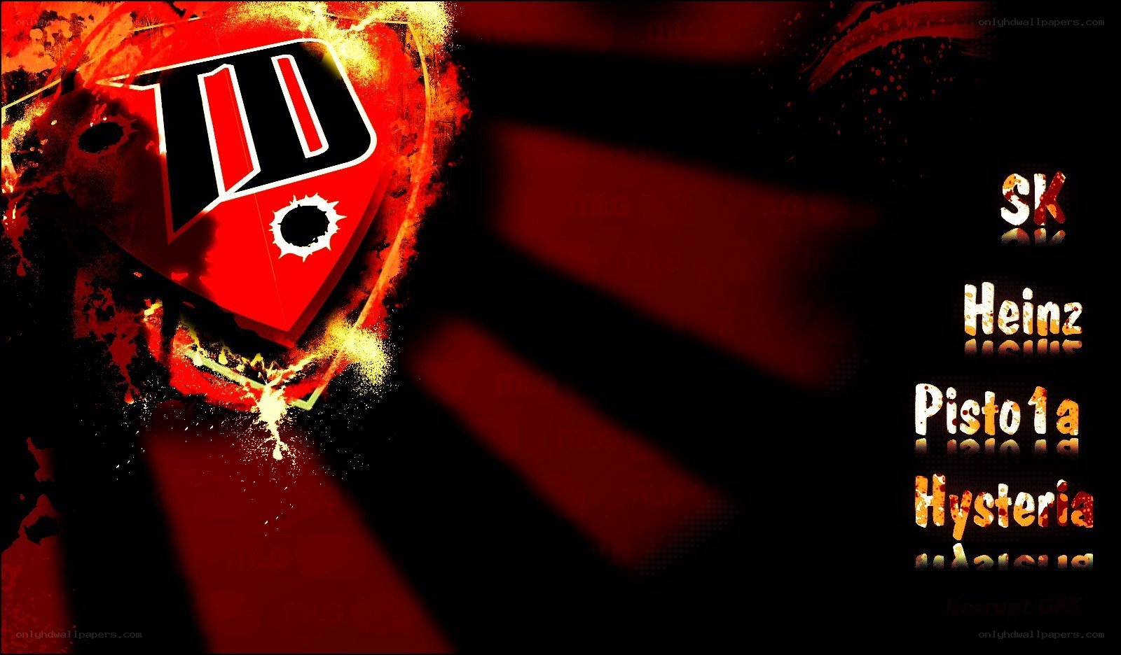 TD logo with fiery effects