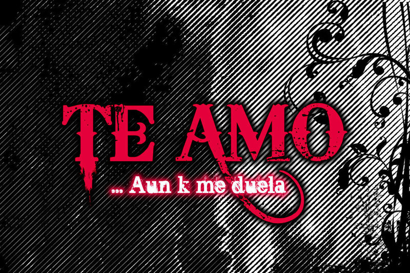 Te Amo text graphic