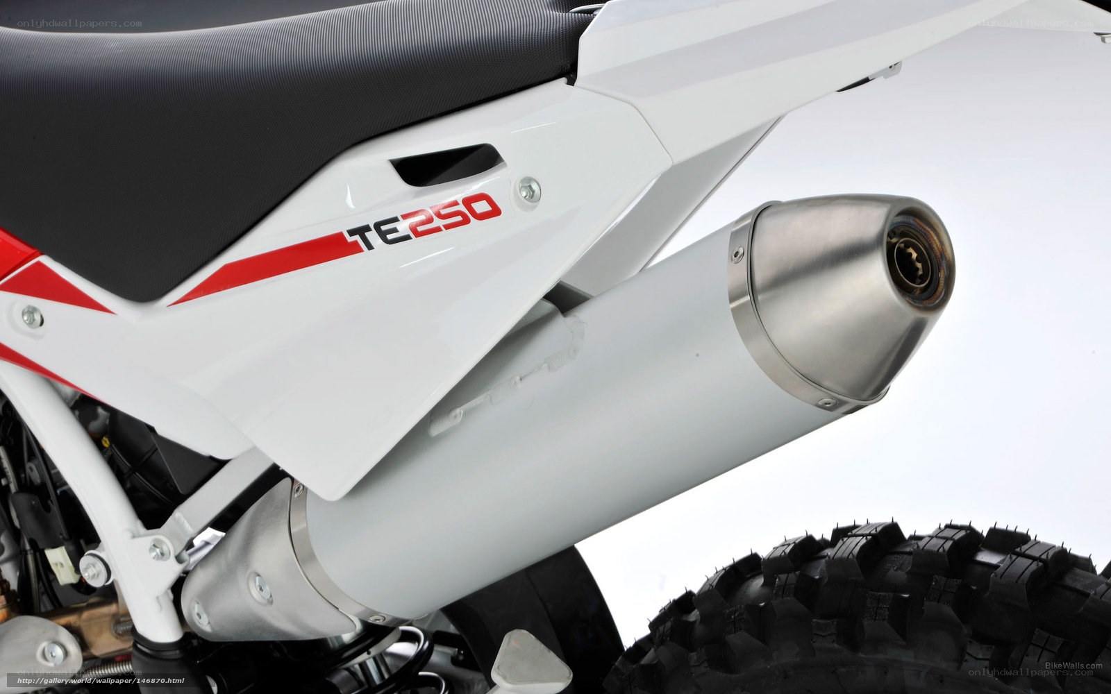 TE250 motorcycle exhaust