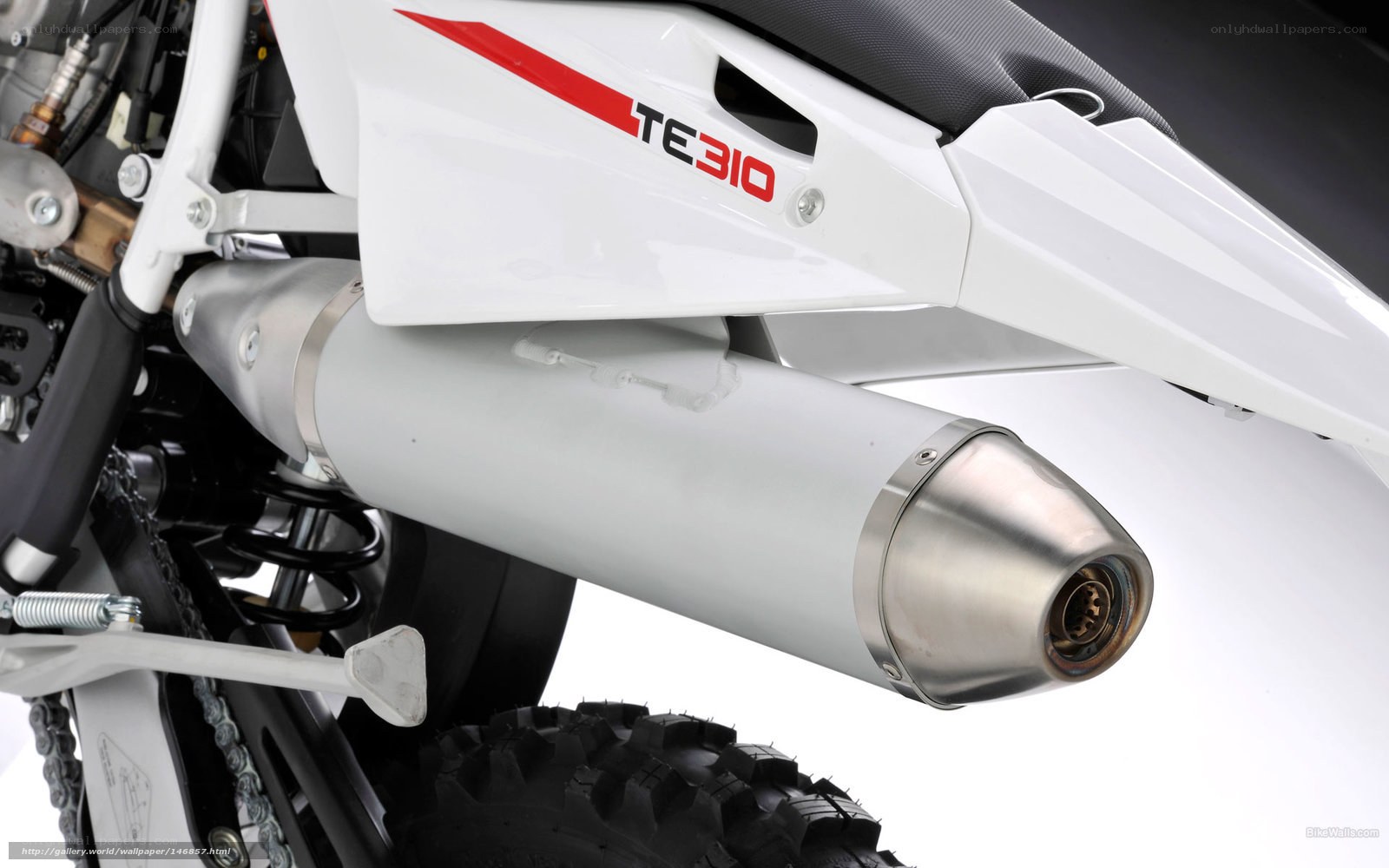TE310 motorcycle exhaust