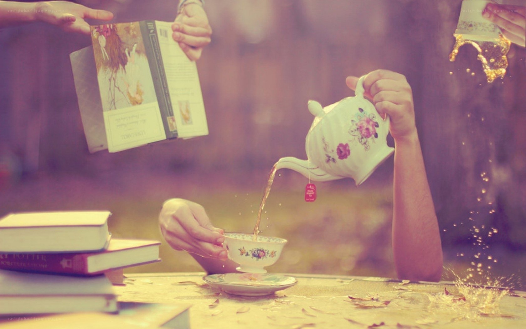 tea and books moment