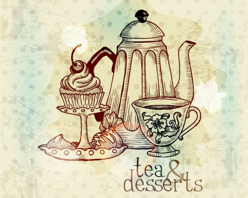 Tea and Desserts — Brown