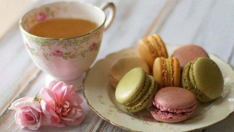 Tea and Macarons — Pink