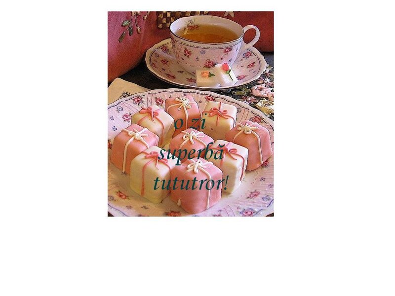 Tea and Pastries on Plate