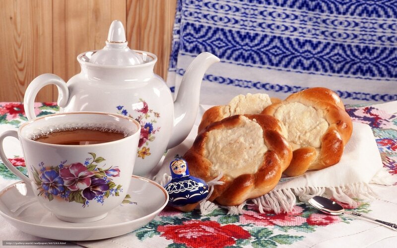 Tea and Pastries on Table — White, Cozy