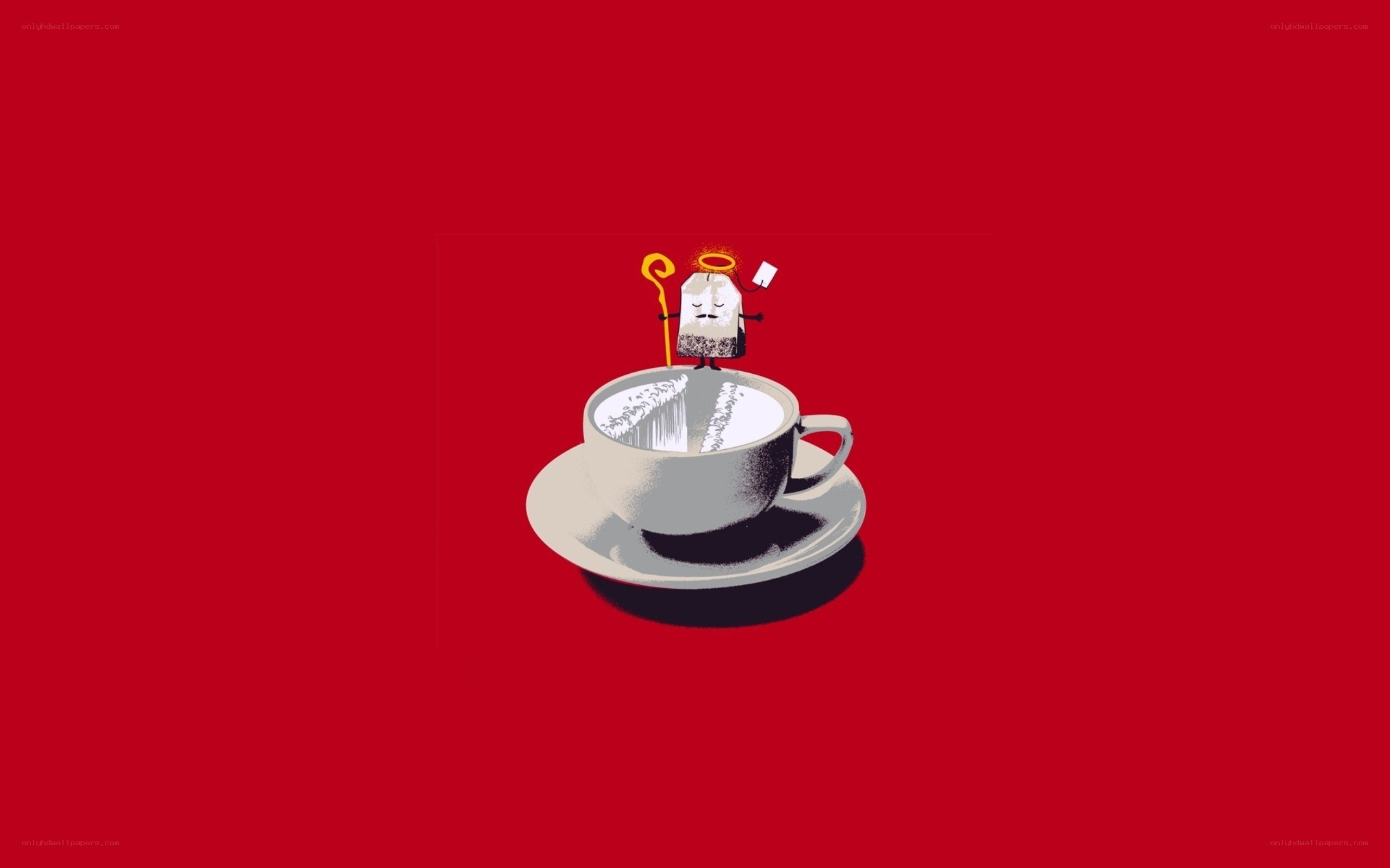 Tea bag angel illustration