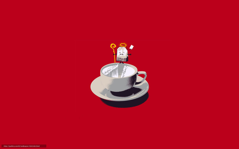 Tea Bag Character — Red