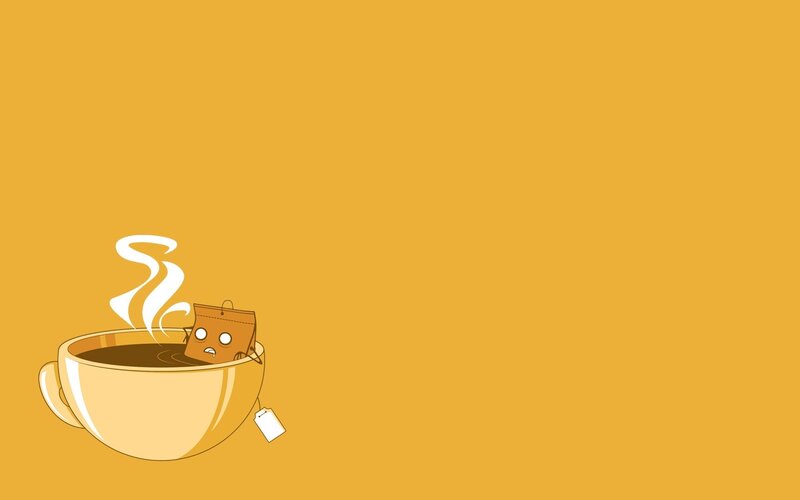 Tea Bag in Cup — Yellow, Calm