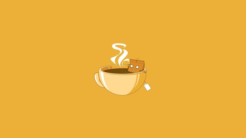 Tea Bag in Cup — Yellow