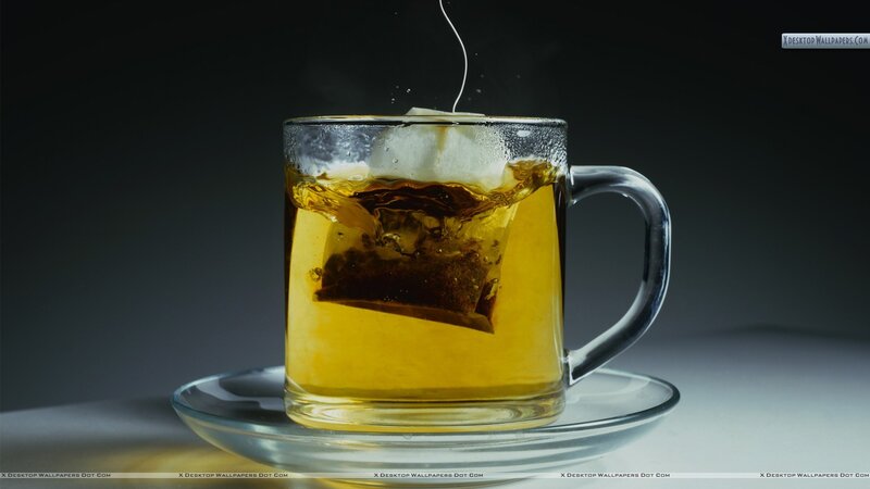 Tea Bag in Glass Cup