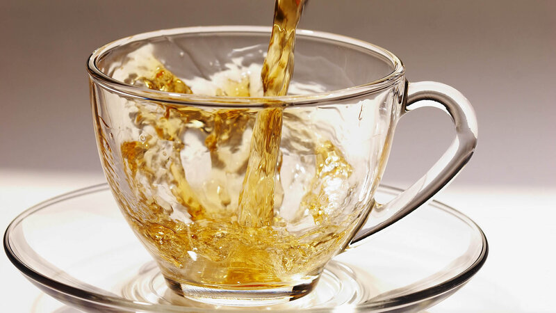 Tea Being Poured into Cup — Brown, Calm