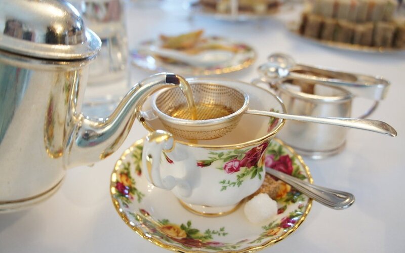 Tea Being Poured into Cup — White, Calm, Afternoon