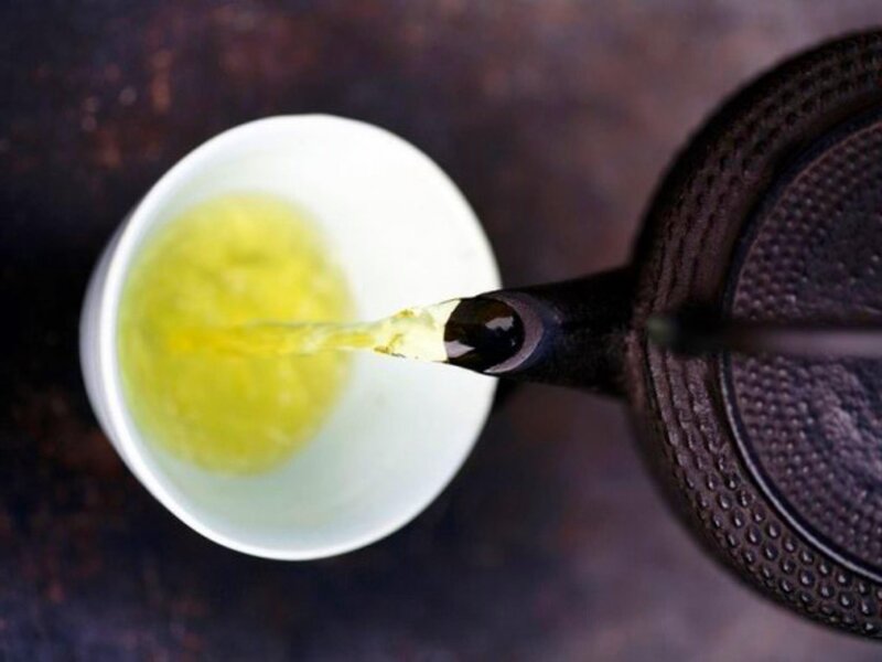 Tea Being Poured — White, Calm, Photograph