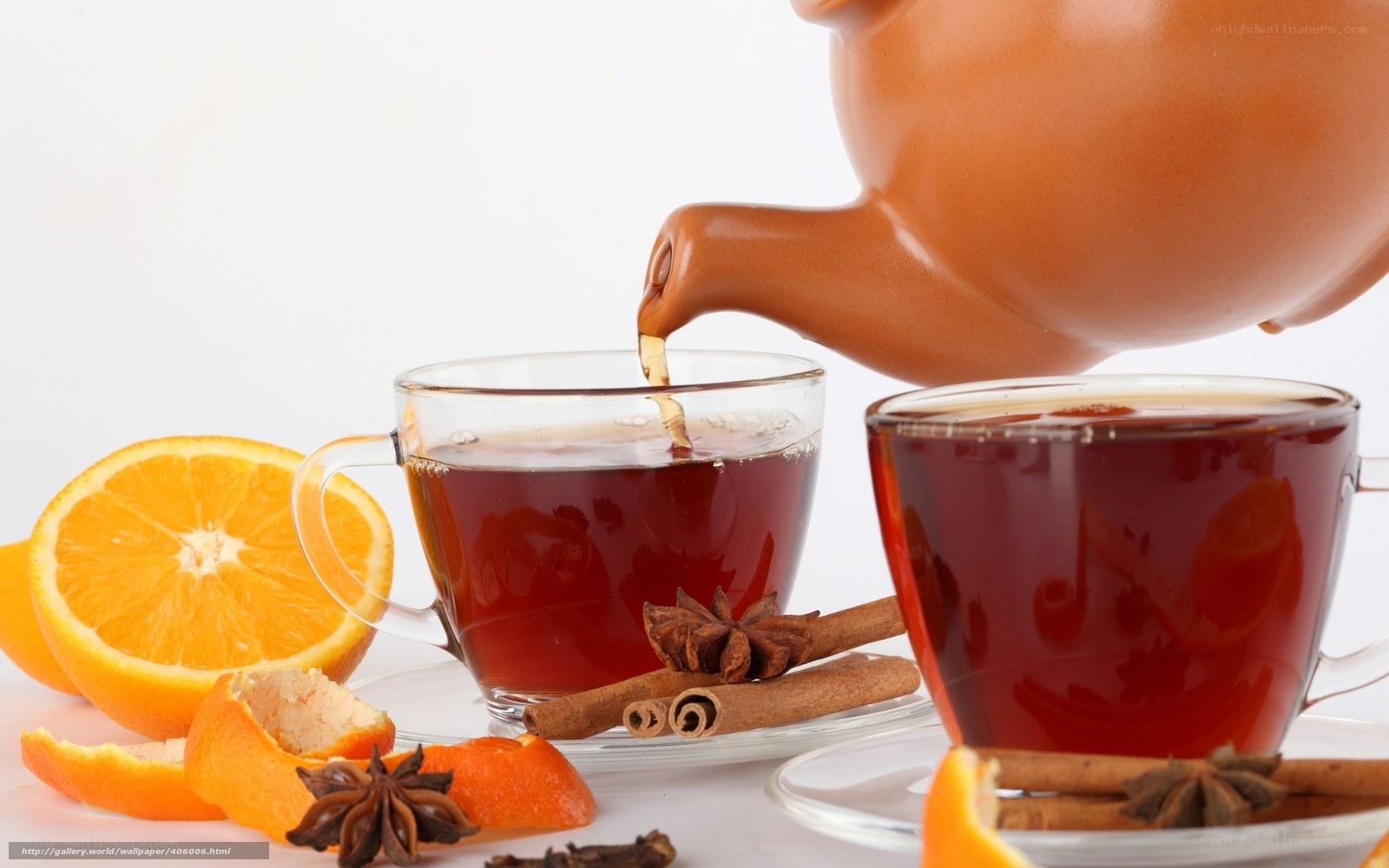 Tea being poured with spices