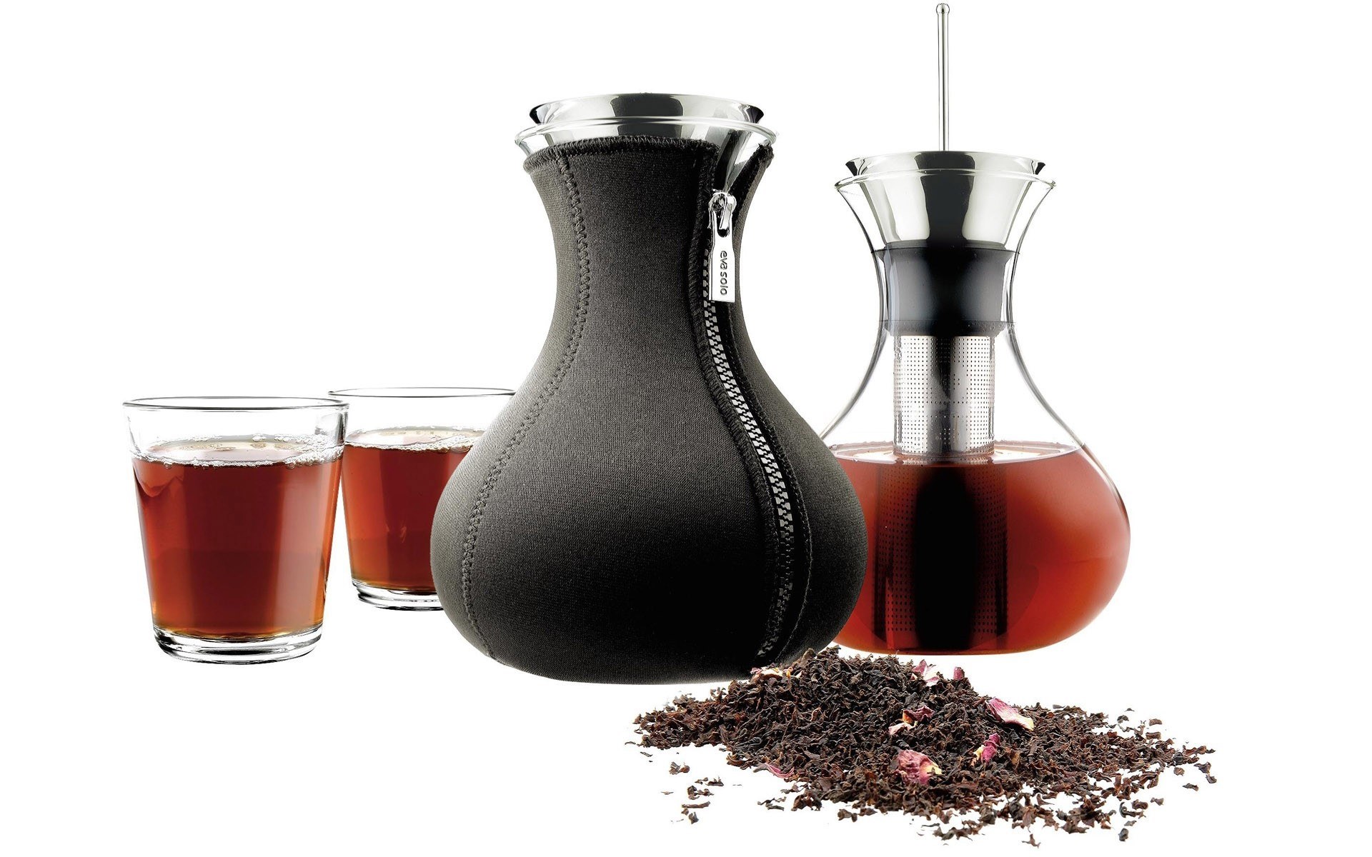 Tea brewing set with glasses