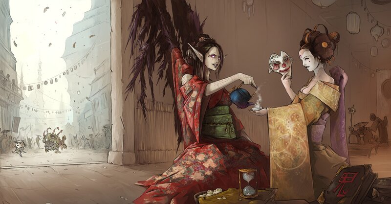Tea ceremony in a war-torn city