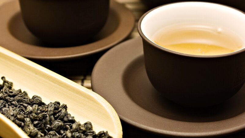 Tea ceremony setup