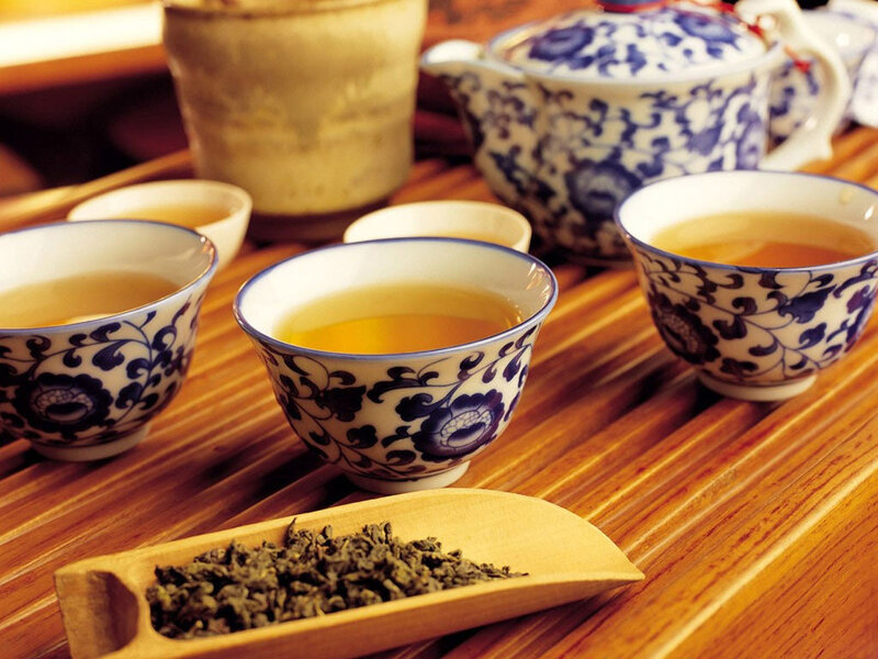 tea ceremony setup