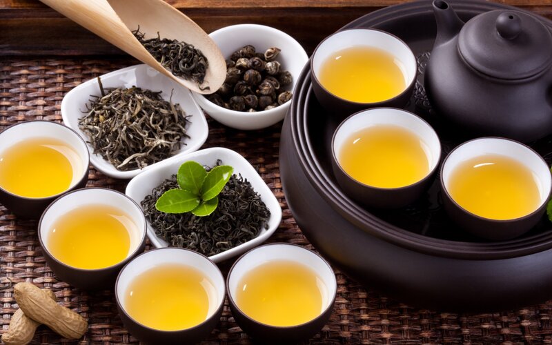 Tea Ceremony Setup — Brown, Calm