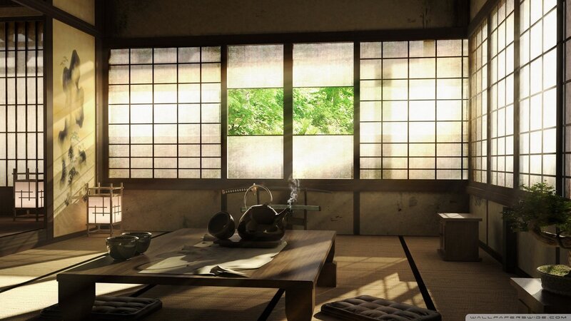 Tea Ceremony Setup — Brown, Serene, Morning