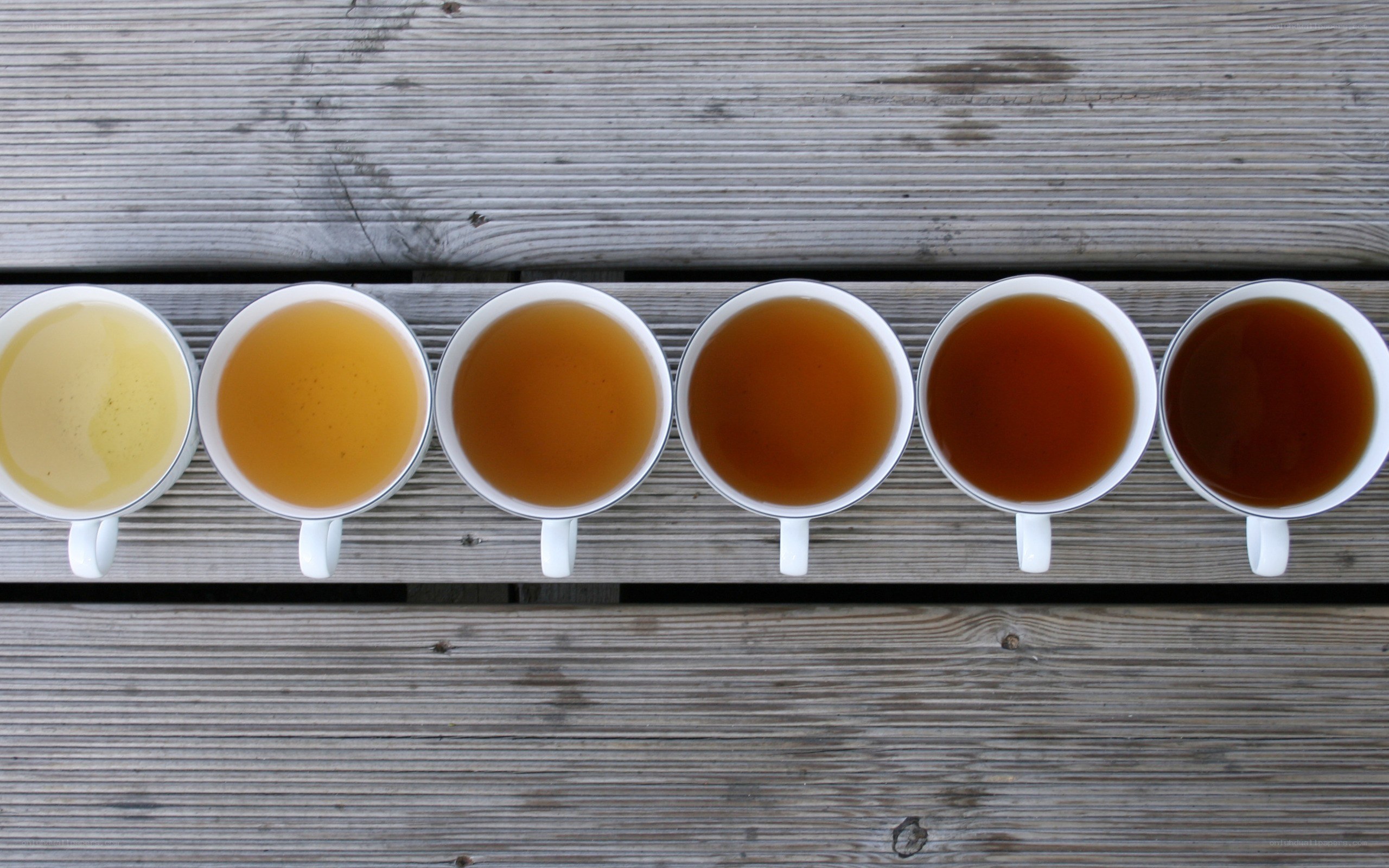 Tea color gradient cups