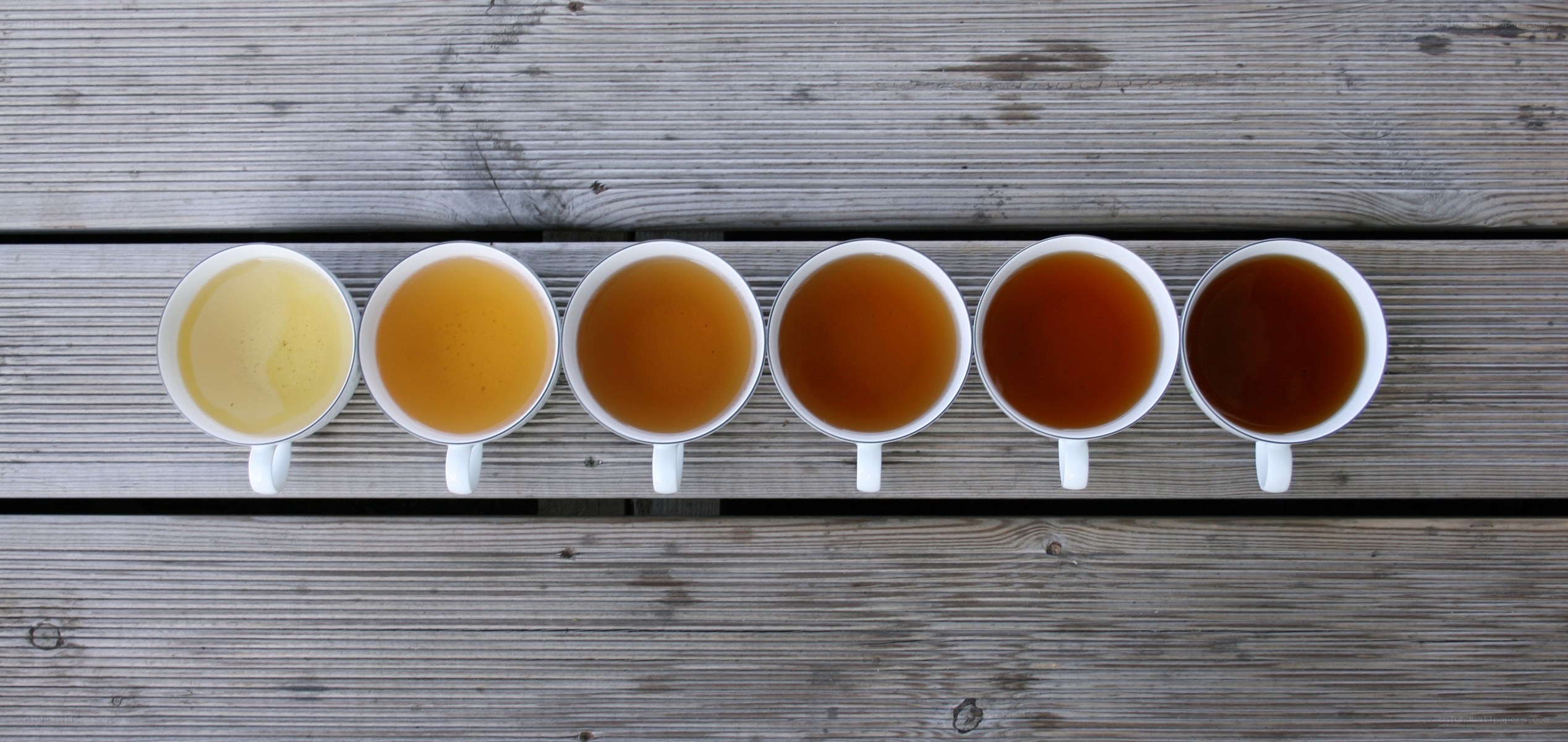 Tea color gradient cups