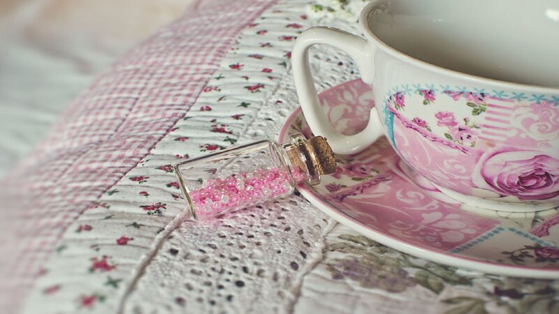 Tea Cup and Beads