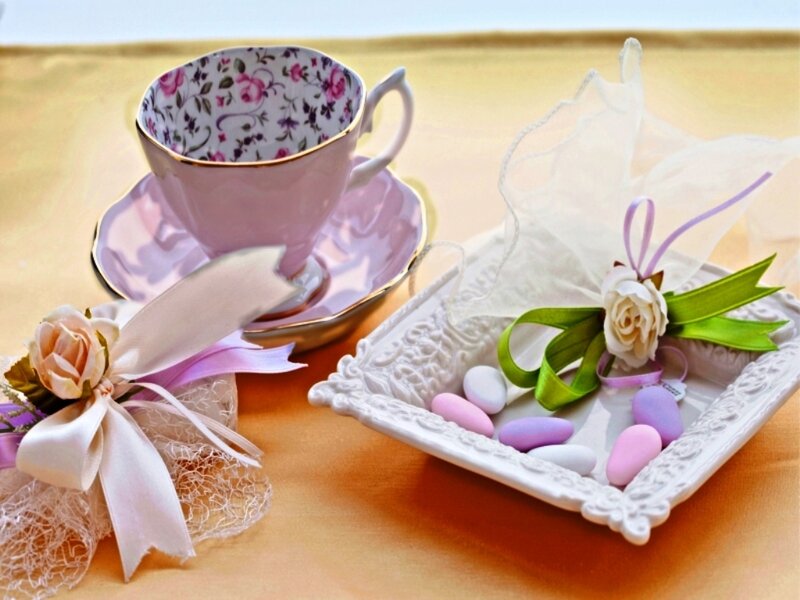Tea Cup and Candy Tray