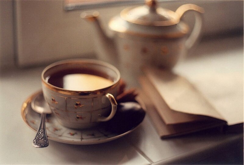 Tea Cup and Teapot — Brown