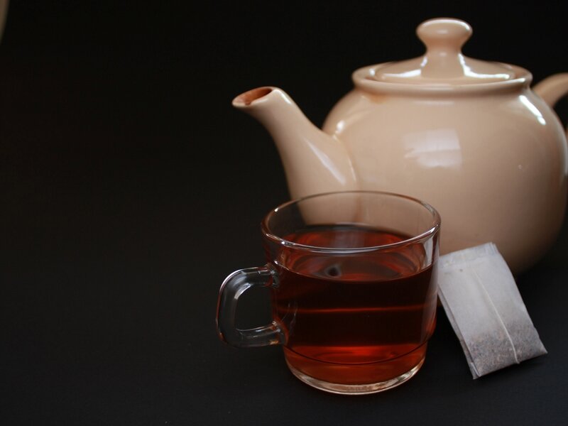Tea cup and teapot