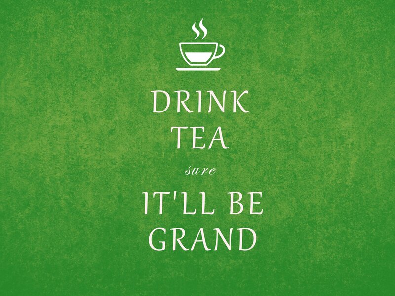 Tea Cup Icon with Text