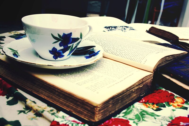 Tea Cup on Book — White, Serene, Photograph, Saucer