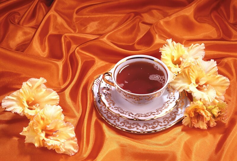 Tea Cup on Fabric
