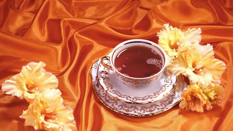 Tea Cup on Satin