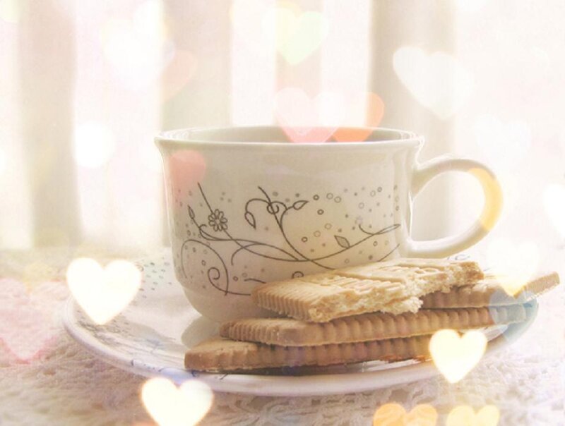 Tea Cup with Biscuits